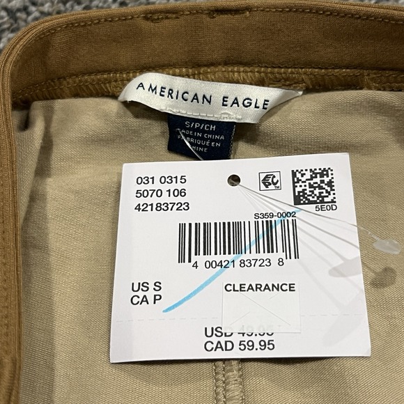 American Eagle Skirt Womens‎ S Cream Mini Stretch Preppy Skort Zip Fly - Picture 10 of 11